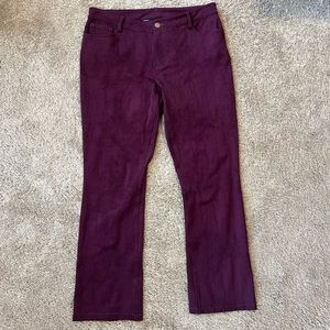 Doncaster Collection Eggplant Snakeskin Print Stretchy Jeans